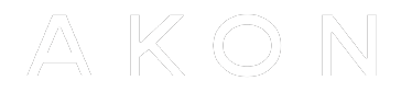 Akon Textile Logo White